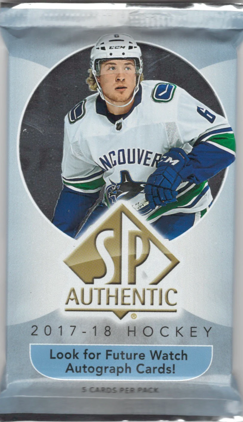 2017/18 SP Authentic Hockey Hobby Pack (Hit Odds 1:9)